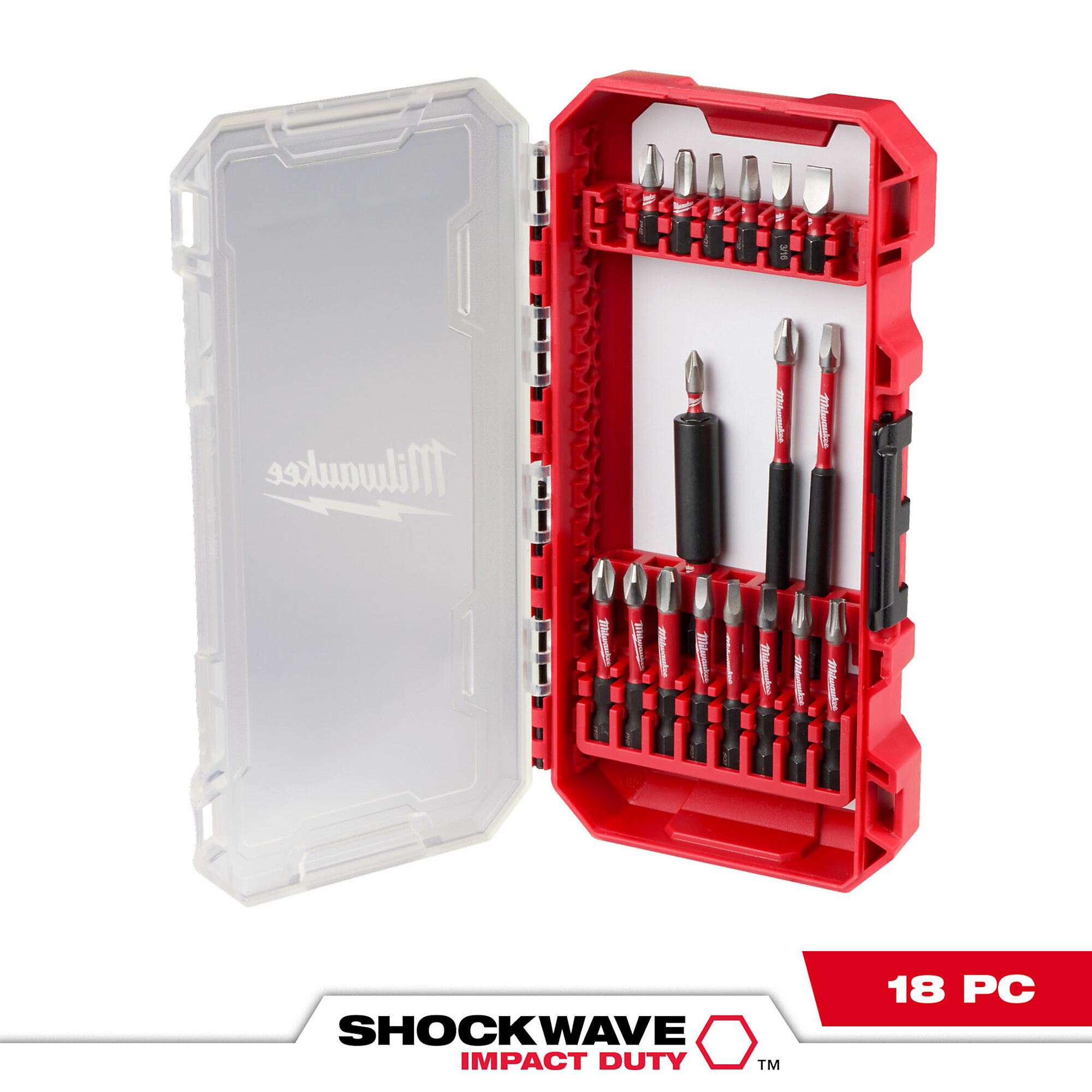 Milwaukee Shockwave Impact Driver Bit Set — 18Pc., Model 48324403